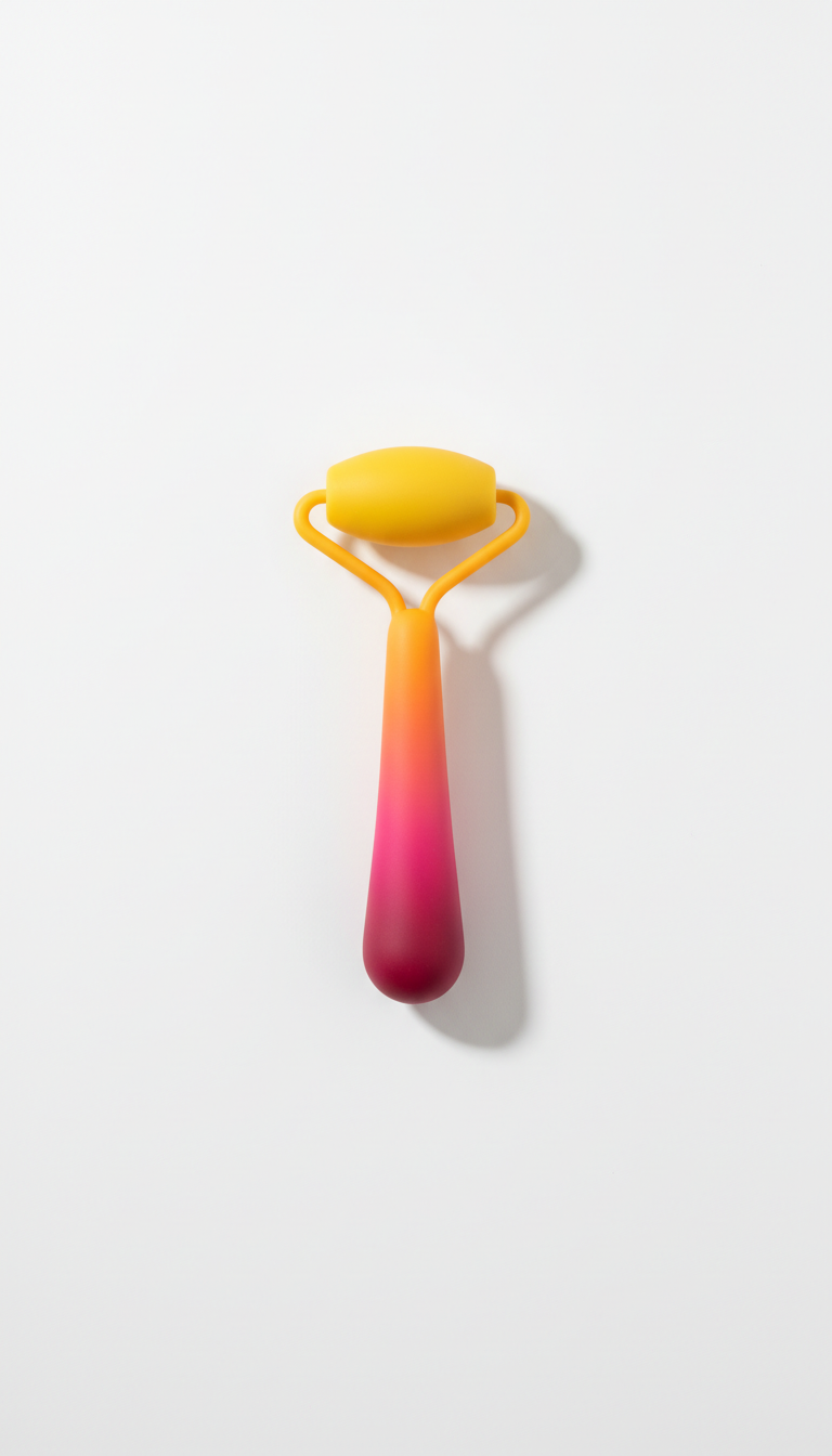 Silicone face roller, use a straight-on angle or slight 3/4 view to effectively showcase ergonomic designs. Products...